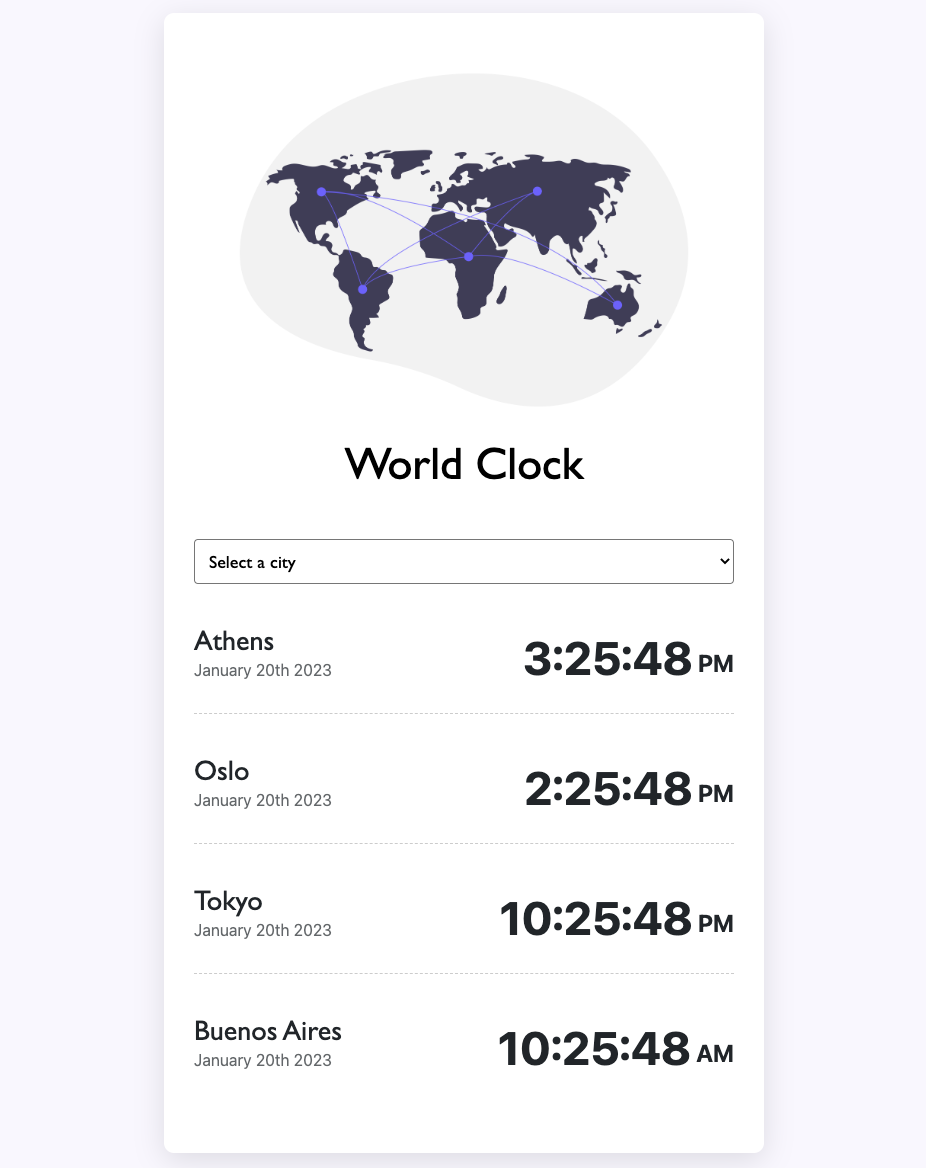 World Clock Project Preview